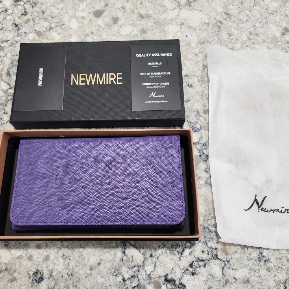 Universal Fit. Newmire Leather Duo Phone Case N Fold Lavender Type A